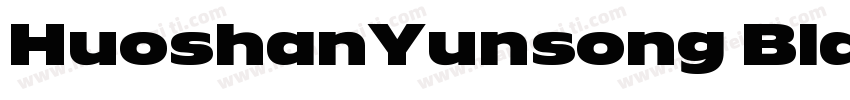 HuoshanYunsong Black字体转换